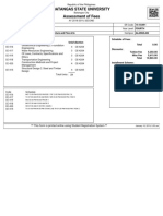 Batangas State University Assessment of Fees: This Form Is Printed Online Using Student Registration System