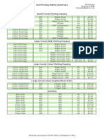 DG3 Pricing Matrix (Halcrow) : Small Format Printing/Copying