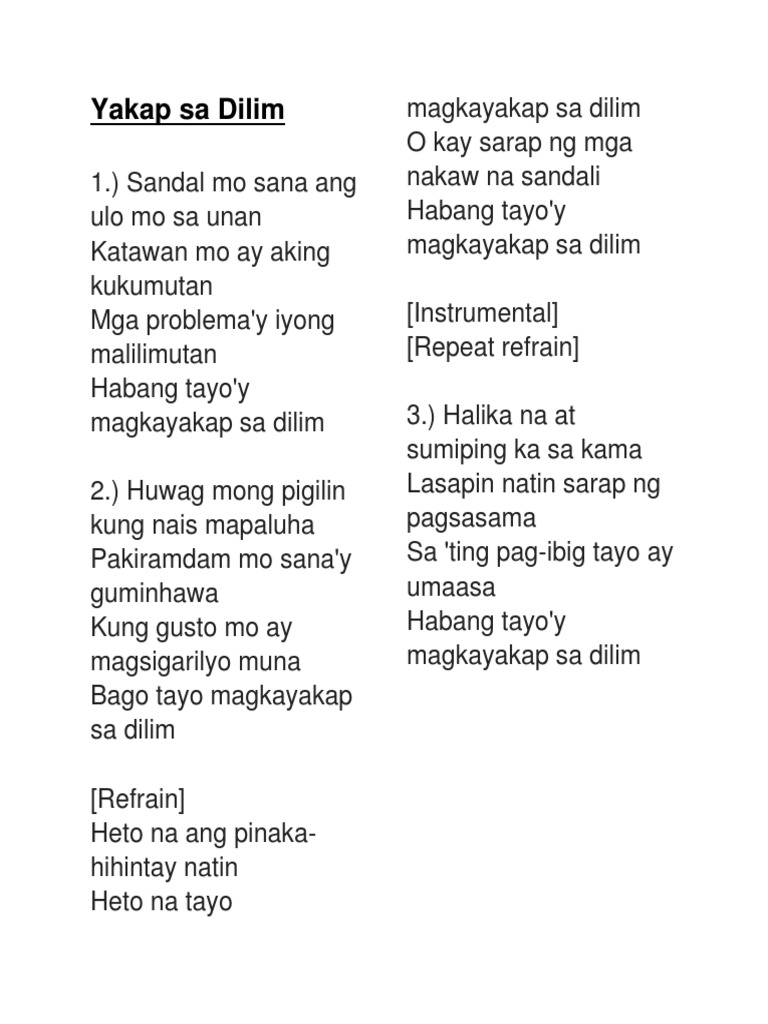 Yakap Sa Dilim Pdf