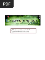 JAVA Documentation and Android Application Development Basics