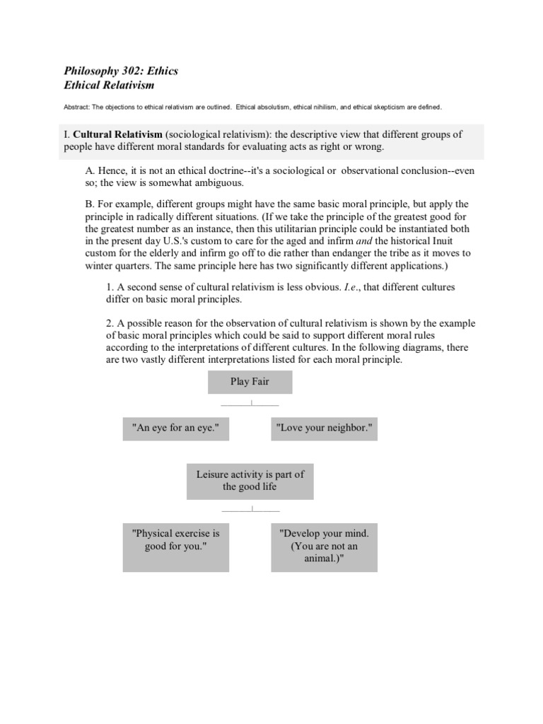 Ethical Relativism Pdf Relativism Morality