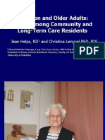 Nutrition and Older Adults: Issues Among Community and Long-Term Care Residents