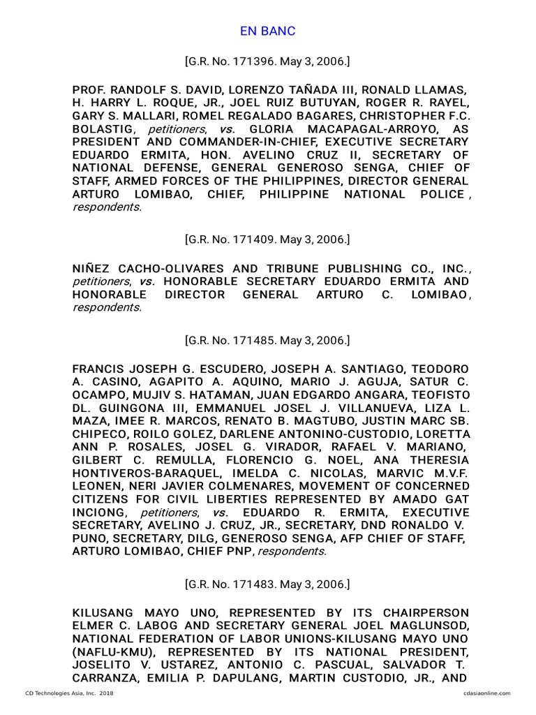 2006 david v macapagal arroyo download free pdf standing law
