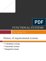 Functional Systems: 4 & 6 October 2010