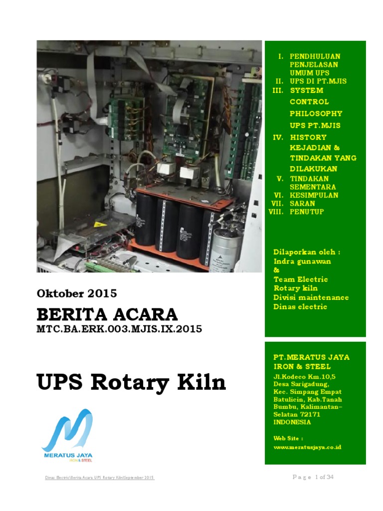 Berita Acara Kerusakan UPS Berita Acara Kerusakan UPS