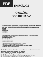 8 Exercicios Oracoes Coordenadas