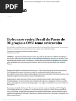 Bolsonaro retira Brasil de Pacto de Migração e ONU teme reviravolta - Internacional - Estadão