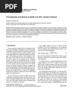 Determination of Inclusions in Liquid Steel After Calcium Treatment