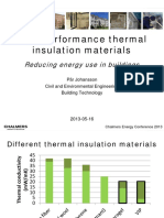 High performance thermal insulation materials reduce energy use