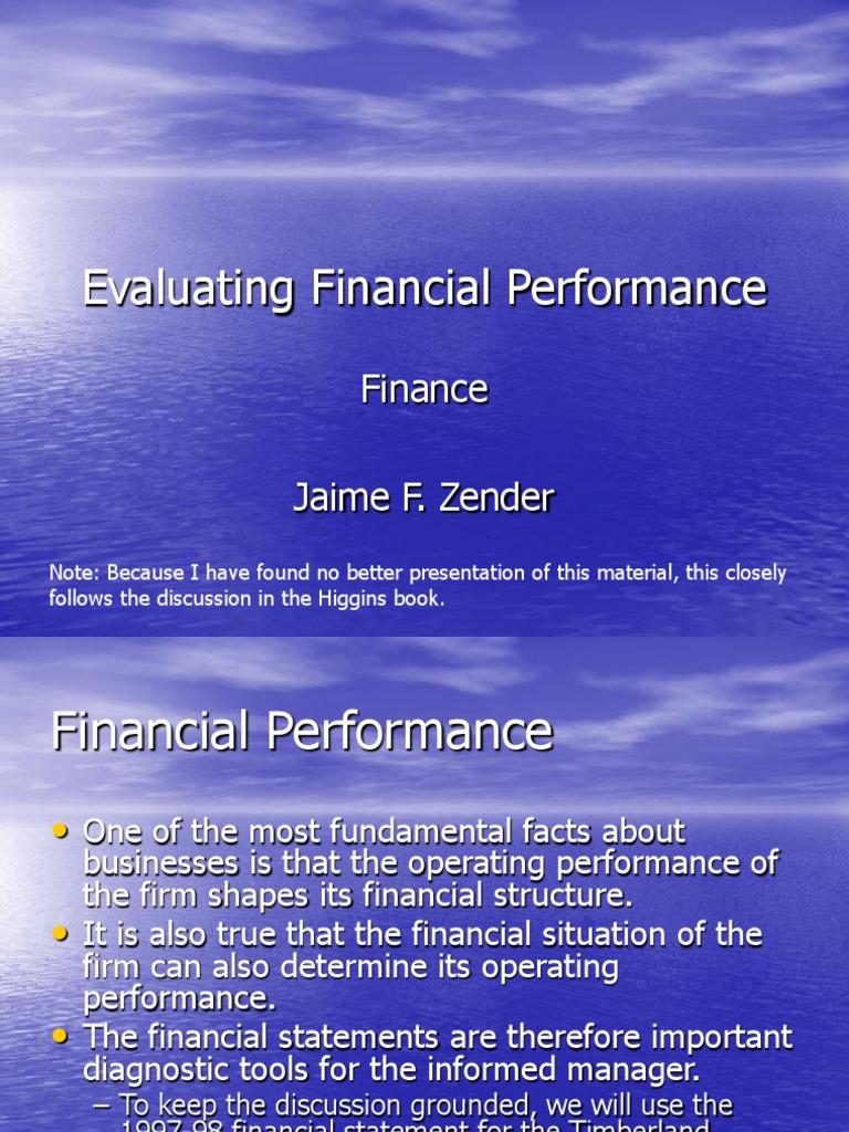 Financial Performance Evaluation Guide | PDF | Expense | Leverage (Finance)