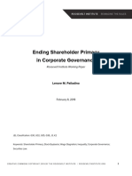 Ending Shareholder Primacy in Corporate Governance