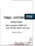 Compal Confidential: Schematics Document Mobile Arrandale rPGA989 With Intel PCH (Ibex Peak-M) Core Logic