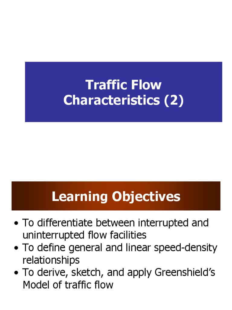 5traffic Flow 2 Traffic and Highway Engineering PDF Traffic