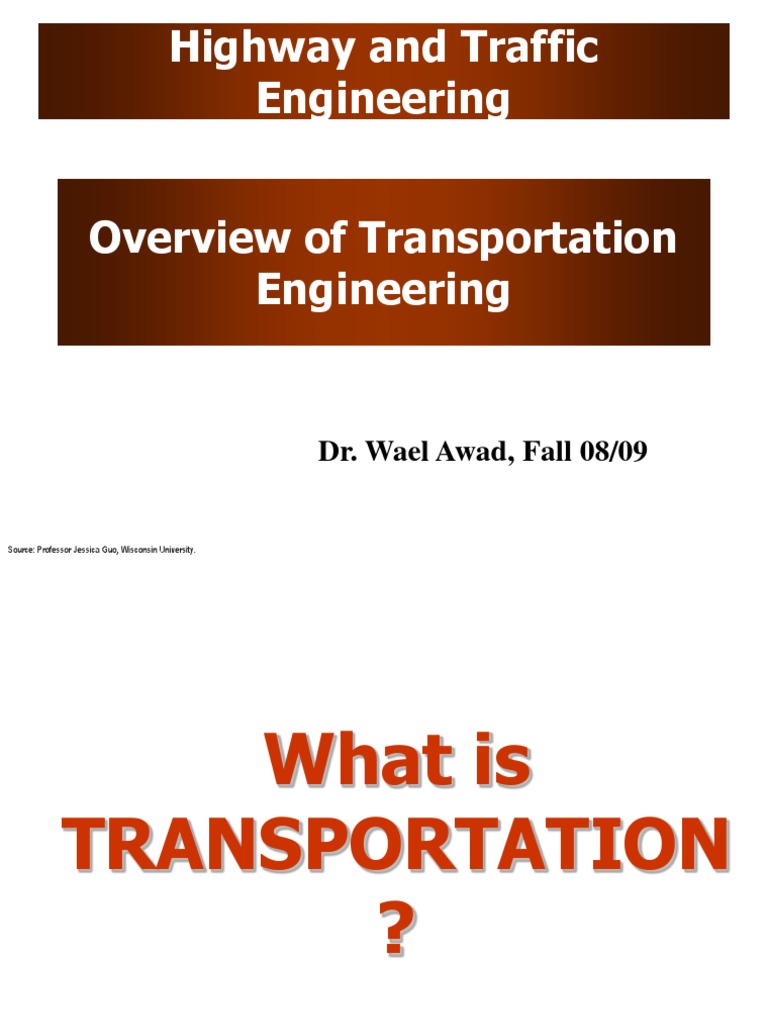 1 Introduction Traffic and Highway Engineering PDF Highway