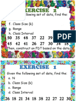 Given The Following Set of Data, Find The: E. N F. Class Size (K) G. Range H. Class Interval