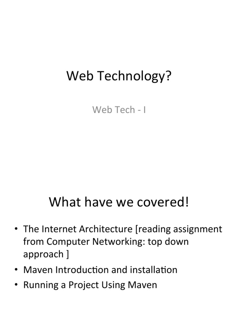 Intro WEB TECH | PDF | Java Servlet | Websites