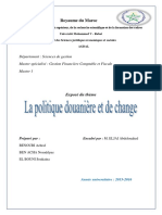 Politique Douanière Et de Change