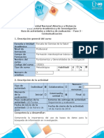 Guía de Actividades y Rubrica de Evaluación - Fase 2 - Contextualización