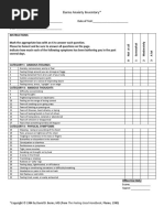 RCADs Scoring Sheet CYP (1) | Social Anxiety Disorder | Anxiety