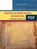 Politicas Educativas en Bolivia TOMO II.