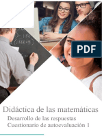 Didáctica matemáticas desarrollo respuestas cuestionario autoevaluación