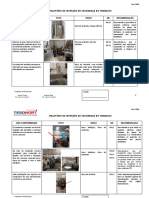 Relatório de inspeção de segurança do trabalho identifica riscos