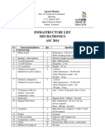 Infrastructure List Mechatronics ASC 2014: Agreed Minutes