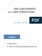 Economic Load Dispatch (Optimal Power Flow) : by Adisu Teshale