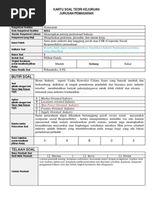 Kartu Soal Produktif Pdf