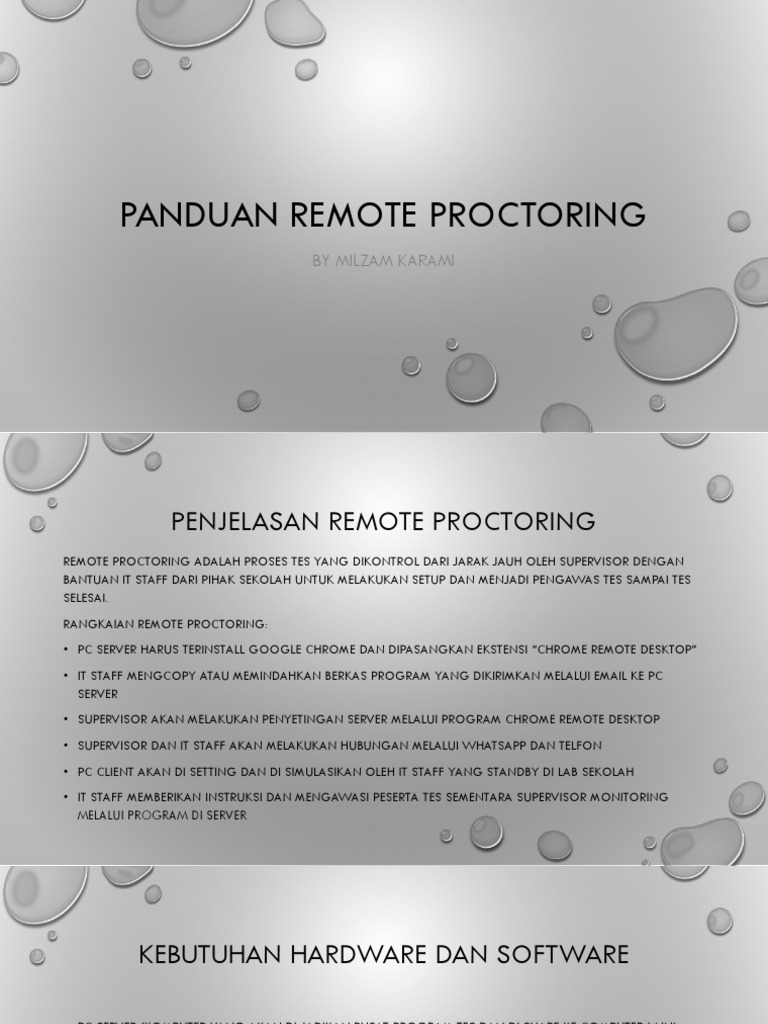 Panduan Remote Proctoring Tes | PDF
