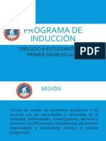 Programa de Inducción A Nuevos Alumnos