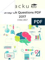 Snap GK Questions PDF 2017