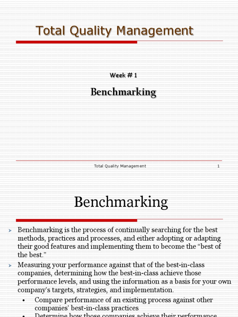 Benchmarking | PDF | Benchmarking | Quality Management