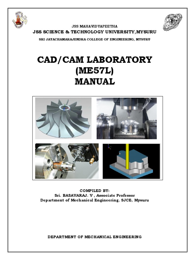 CAD CAM Laboratory Manual Computer Aided Design Numerical Control