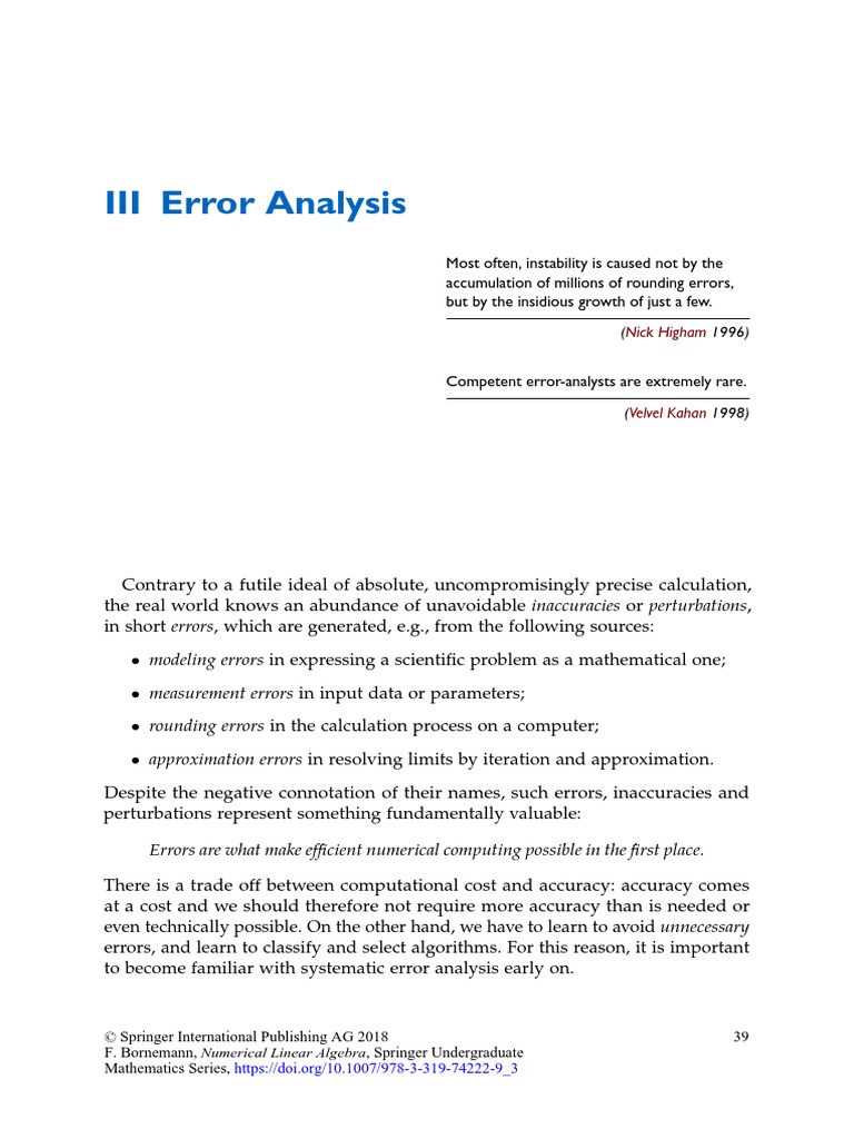 CHP - 10.1007 - 978 3 319 74222 9 - 3 | PDF | Numerical Analysis | Rounding