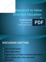 Value Oriented Education