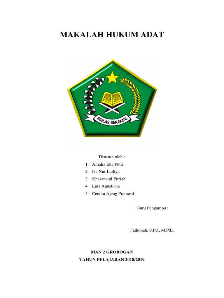 Makalah Hukum Adat