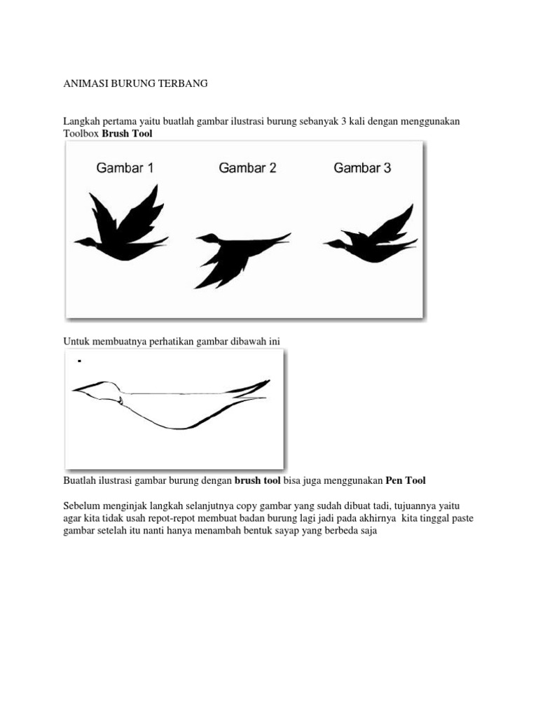 Burung Terbang Animasi