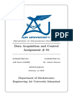 Data Acquisition and Control Assignment # 01: Department of Mechatronics Engineering Air University Islamabad