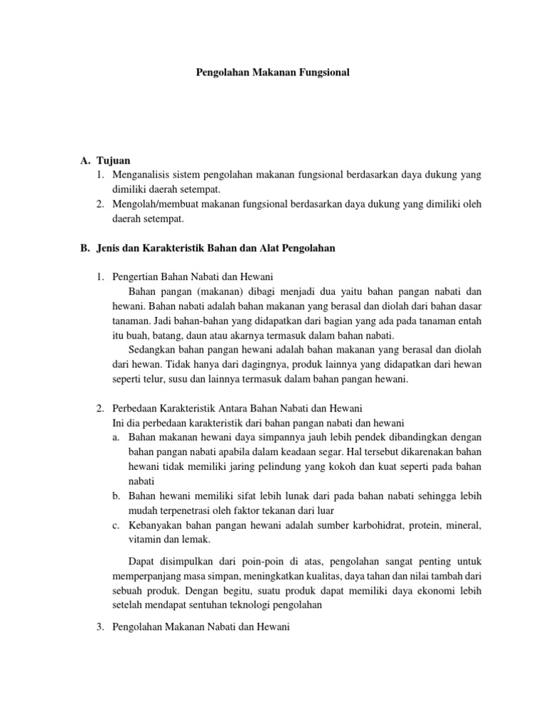 Pengolahan Makanan Fungsional Docx