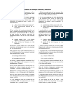 Problemas de Energía Cinética y Potencial