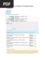 Exercicios e Avaliação - Saberes Do Senado - Introdução Ao Direito Constitucional