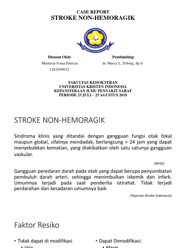 NEURO Case Report Stroke NonHemoragik PDF