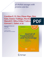 Formulation of Chicken Sausages With Broiler Blood Proteins