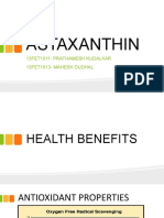 Astaxanthin: 13Fet1011-Prathamesh Kudalkar 13fet1013 - Mahesh Dudhal