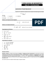 Curso de Matemática Anual - Aula sobre Exponenciais e Função Exponencial