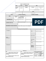 Empty Daily Lesson Plan 2019 Year 1