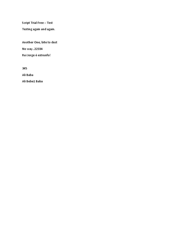 Script Trial Free - V34 Test | PDF