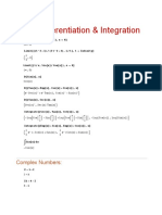 Limit, Differentiation & Integration: Complex Numbers