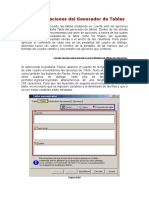 Titulos y Opciones Del Generador de Tablas - Copia